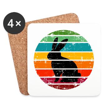 Hare - Coasters (set of 4) - white - Front