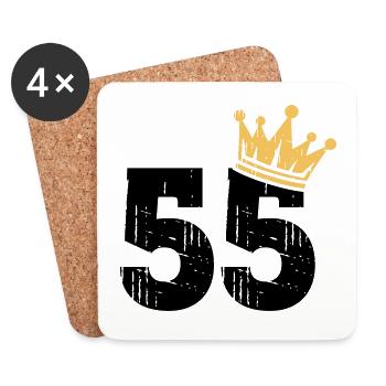 55 Crown 55th Birthday 55 years - Coasters (set of 4) - white - Front