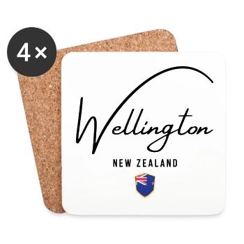 J’adore Wellington, Wellington Nouvelle-Zélande - Dessous de verre (lot de 4) - blanc - Devant