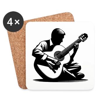 Classical Guitarist - Coasters (set of 4) - white - Front