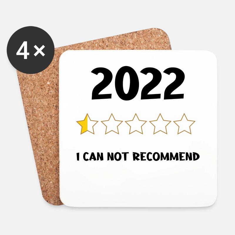 2022 - I can not recommend - Untersetzer (4er-Set) - Weiß