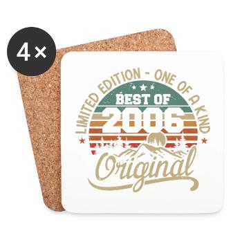 Vintage 2006 Legend - Retro Birthday Gift - Coasters (set of 4) - white - Front