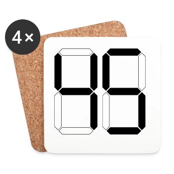 NUMÉRO 45 Quarante-cinq Cadeaux Numériques - Dessous de verre (lot de 4) - blanc - Devant