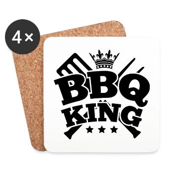 BBQ King - Coasters (set of 4) - white - Front