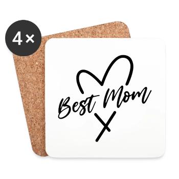 Beste Mama - Untersetzer (4er-Set) - Weiß - Vorne