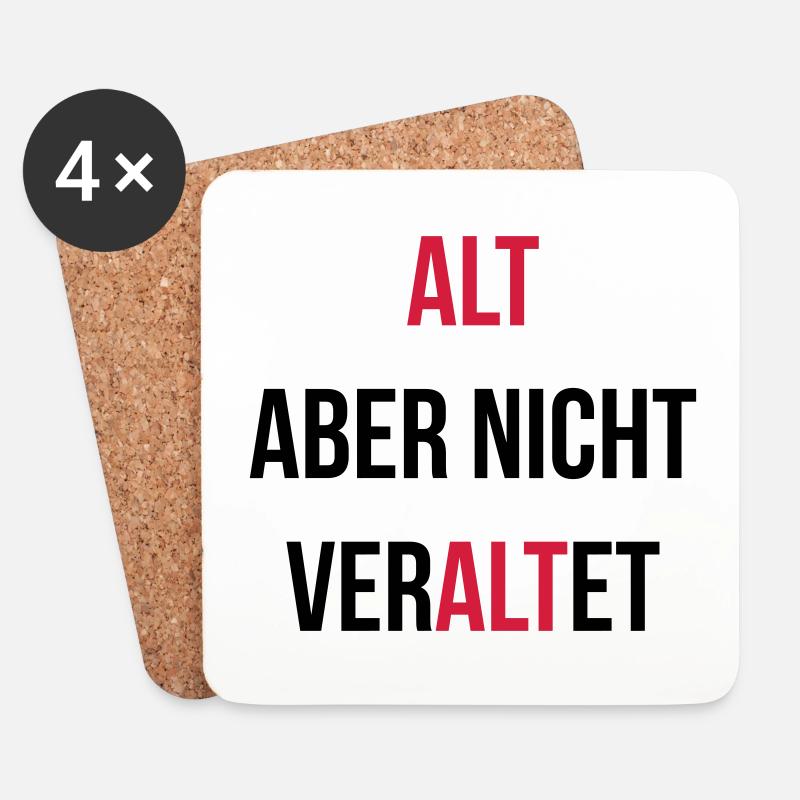 Alt aber nicht veraltet - Untersetzer (4er-Set) - Weiß