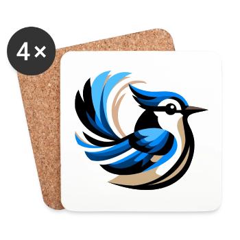 Blue jay - Coasters (set of 4) - white - Front