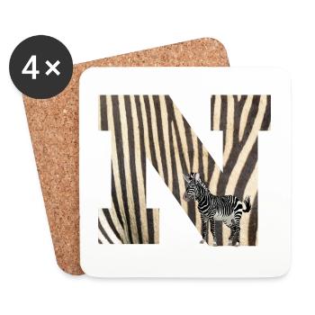 zebra n - Untersetzer (4er-Set) - Weiß - Vorne