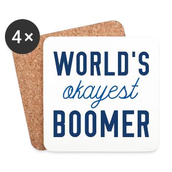 Der okayeste Boomer der Welt - Untersetzer (4er-Set) - Weiß - Vorne