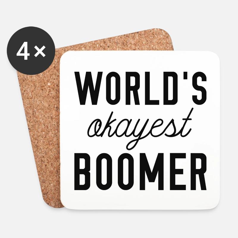Der okayeste Boomer der Welt - Untersetzer (4er-Set) - Weiß