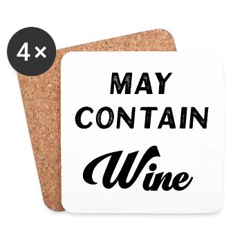 May Contain Wine - Untersetzer (4er-Set) - Weiß - Vorne
