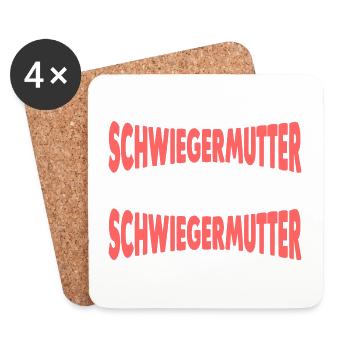 Schwiegermama Schwiegermutter - Untersetzer (4er-Set) - Weiß - Vorne