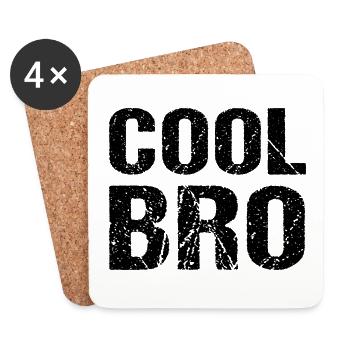 Frère Cool - Dessous de verre (lot de 4) - blanc - Devant