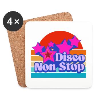 Disco non stop ! fresh and french touch musique ! - Dessous de verre (lot de 4) - blanc - Devant