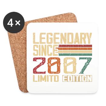 Original 2007 Vintage Cadeau D’anniversaire 2007 - Dessous de verre (lot de 4) - blanc - Devant