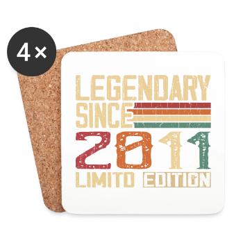 Original 2011 Vintage Cadeau D’anniversaire 2011 - Dessous de verre (lot de 4) - blanc - Devant