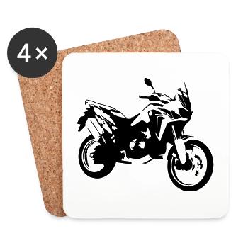 africa twin_einfarbig - Untersetzer (4er-Set) - Weiß - Vorne