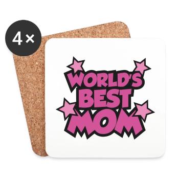 Die beste Mutter der Welt - Untersetzer (4er-Set) - Weiß - Vorne