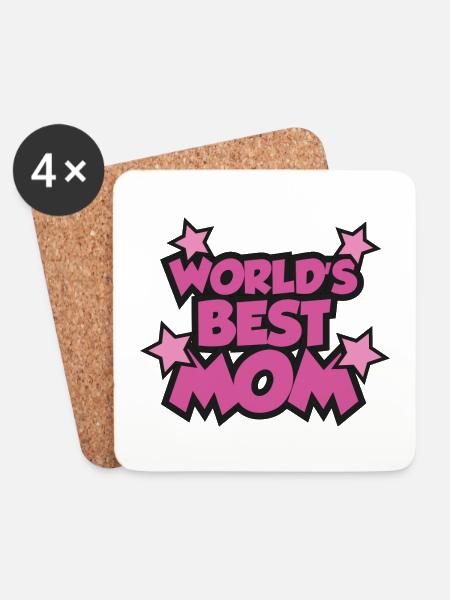 Die beste Mutter der Welt - Untersetzer (4er-Set) - Weiß