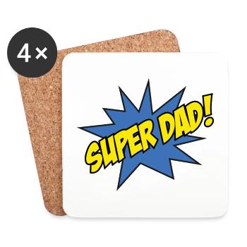 Super Dad! - Coasters (set of 4) - white - Front
