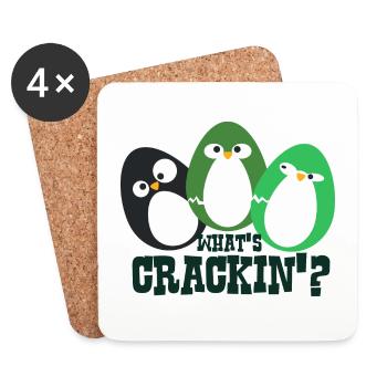 Penguin eggs! - Coasters (set of 4) - white - Front