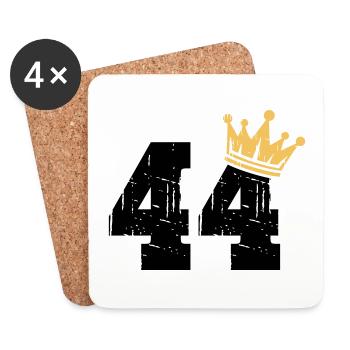 44 Crown 44th Birthday 44 years old - Coasters (set of 4) - white - Front