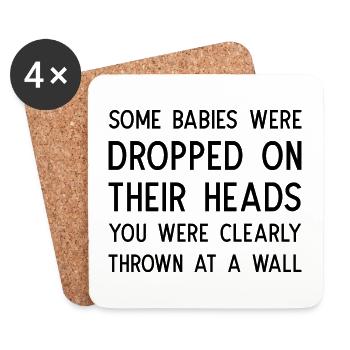 Funny Saying - Coasters (set of 4) - white - Front