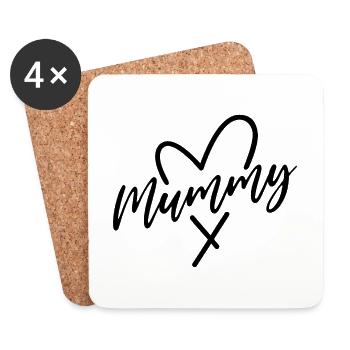 Mummy Heart - Coasters (set of 4) - white - Front