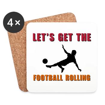 Let’s get the football rolling - Coasters (set of 4) - white - Front