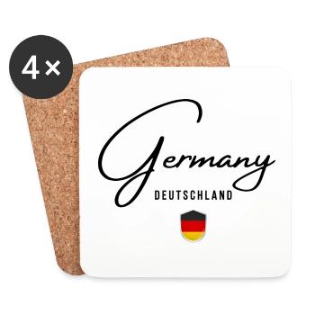 Flag of Germany, German pride - Coasters (set of 4) - white - Front