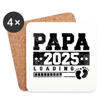 Papa 2025 loading - Untersetzer (4er-Set) - Weiß - Vorne