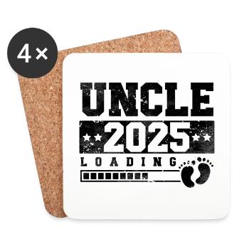Onkel 2025 loading - Untersetzer (4er-Set) - Weiß - Vorne
