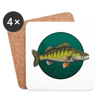 Zander Fishing Predator Fishing - Coasters (set of 4) - white - Front