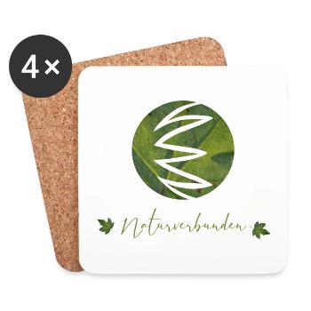 naturverbunden Naturliebhaber Natur - Untersetzer (4er-Set) - Weiß - Vorne