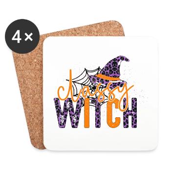 Classy Witch - Coasters (set of 4) - white - Front