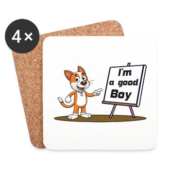Good Boy - Untersetzer (4er-Set) - Weiß - Vorne