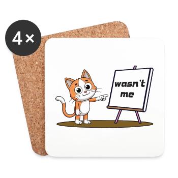 Wasn't Me - Untersetzer (4er-Set) - Weiß - Vorne
