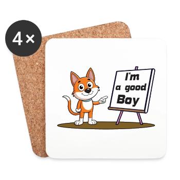 Good Boy - Untersetzer (4er-Set) - Weiß - Vorne