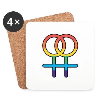 Lesbian Luminance - Untersetzer (4er-Set) - Weiß - Vorne