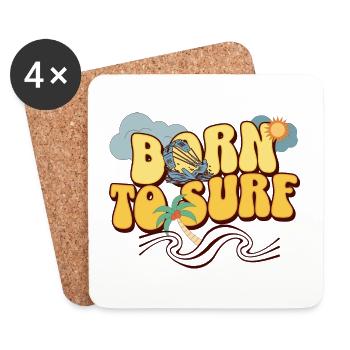 Kitesurf Kitesurfer Kiteboard - Coasters (set of 4) - white - Front