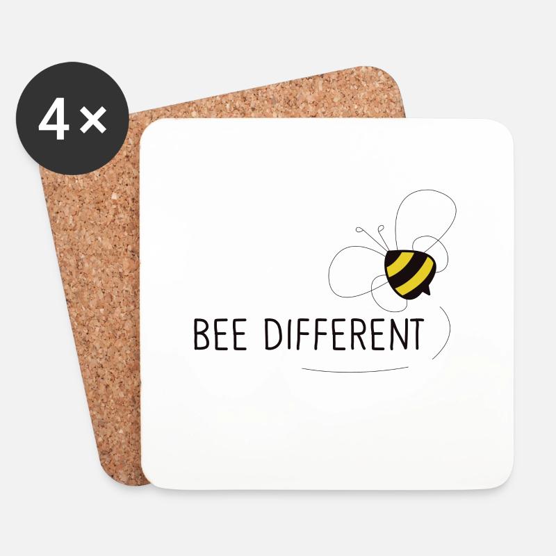 Sei anders - Bienen Imker Honig Bienenliebhaber - Untersetzer (4er-Set) - Weiß