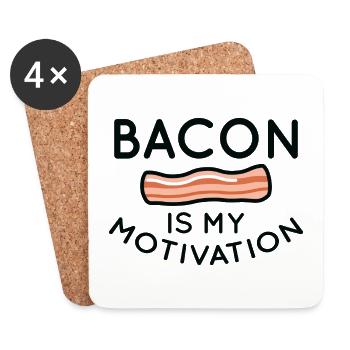 Bacon Is My Motivation - Coasters (set of 4) - white - Front