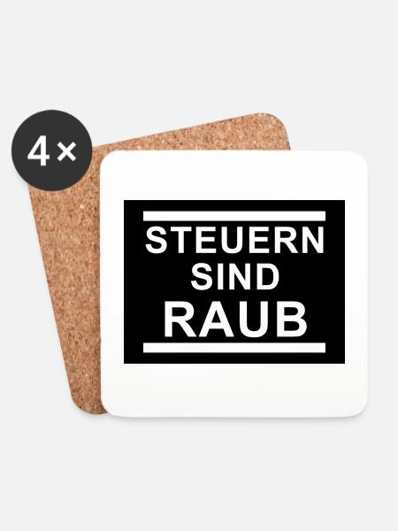 Steuern - Untersetzer (4er-Set) - Weiß