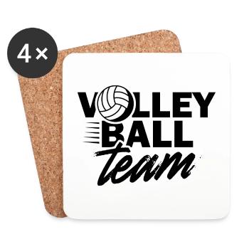 Volleyball Team Volleyball Players Volleyball Players - Coasters (set of 4) - white - Front