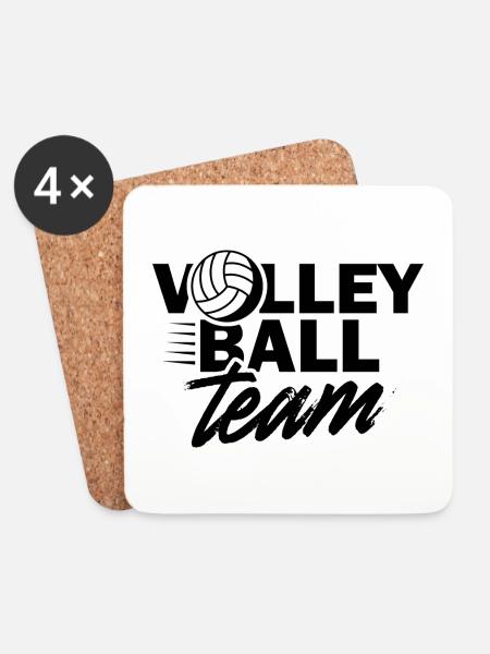 Volleyball Team Volleyballer Volleyballspieler - Untersetzer (4er-Set) - Weiß