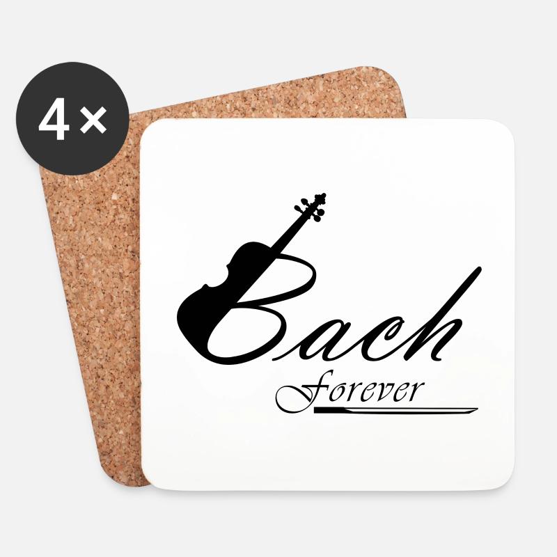 Bach - Untersetzer (4er-Set) - Weiß
