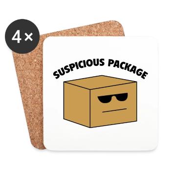 Suspicious Package - Coasters (set of 4) - white - Front