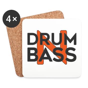 Drum n Bass Big Tangerine N Edition - Untersetzer (4er-Set) - Weiß - Vorne