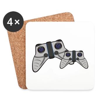 Contrôleurs de jeu pour consoles - Dessous de verre (lot de 4) - blanc - Devant