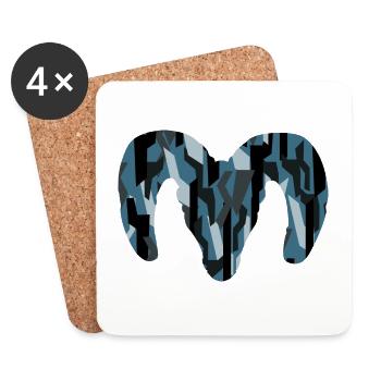Bighorn Sheep Camouflage – Pure Wilderness - Coasters (set of 4) - white - Front